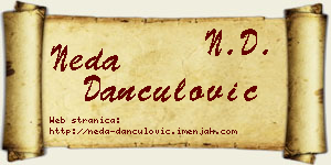 Neda Dančulović vizit kartica
